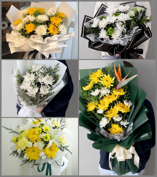 山西忻州原平市轩岗镇白事花束代送